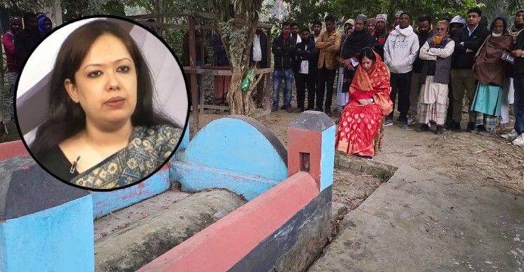 দাদা-দাদির কবর জিয়ারত করে নির্বাচনি কার্যক্রম শুরু রুমিন ফারহানার