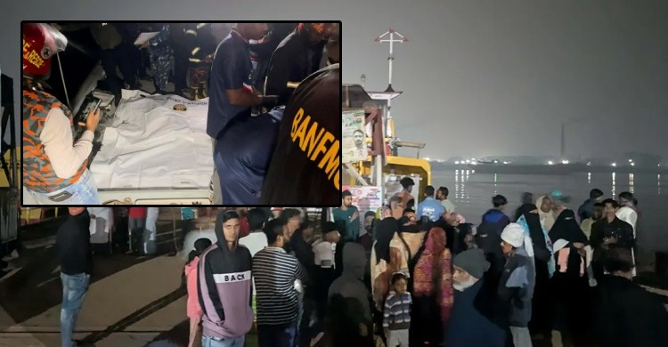 ফেরি থেকে ধলেশ্বরী নদীতে ৫ যানবাহন, ৩ মরদেহ উদ্ধার