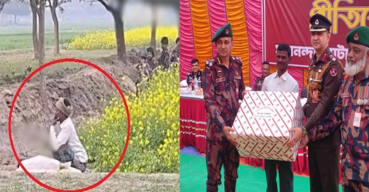 সীমান্তে কাস্তে হাতে ভাইরাল সেই কৃষক বাবুলকে বিজিবির সংবর্ধনা