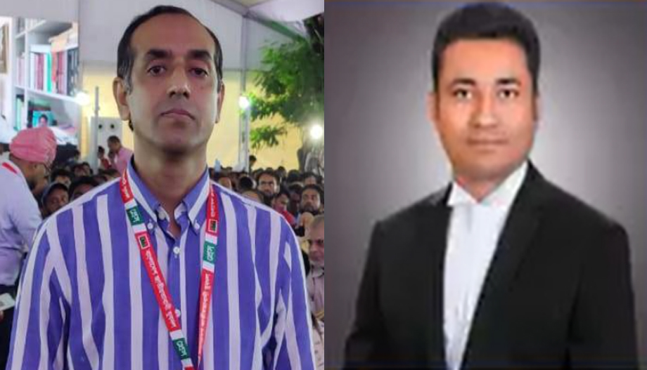বামে:জসিম উদ্দিন (রানা সিকদার), ডানপাশে:এ্যাডভোকেট মশিউর রহমান