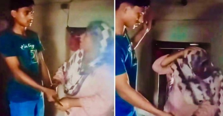 ‘টাকা দিব, মারিস না’, ছেলের মারধরে মায়ের আকুতি, ভিডিও ভাইরাল