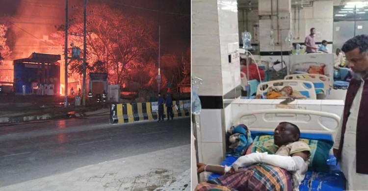 কক্সবাজারে গ্যাস পাম্পে ভয়াবহ বিস্ফোরণ, দগ্ধ ১৫