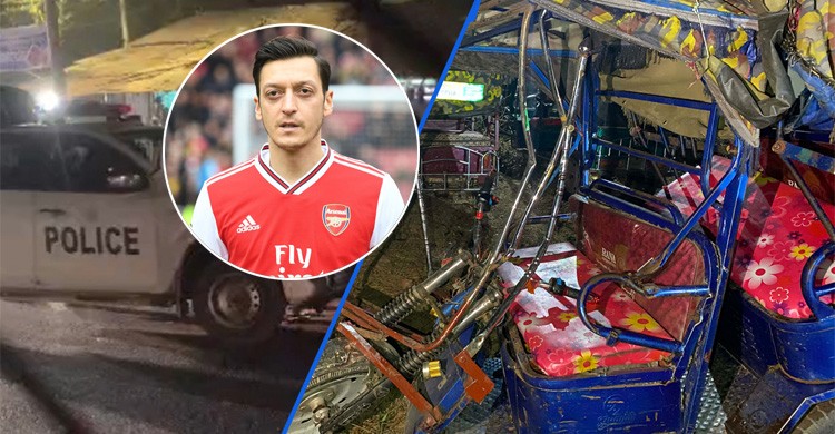 রোহিঙ্গা ক্যাম্প থেকে ফেরার পথে দুর্ঘটনার কবলে ওজিলের গাড়িবহর