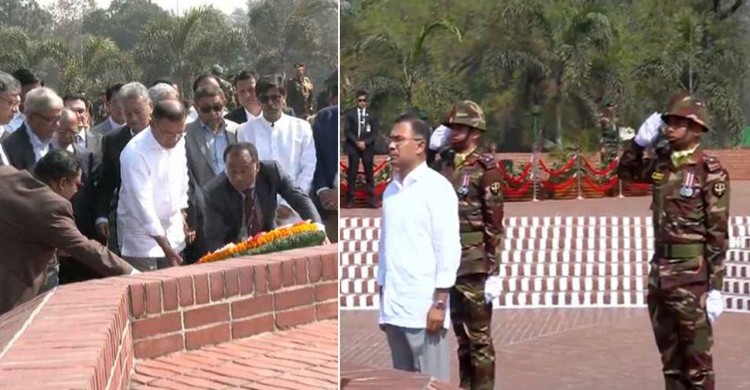 জাতীয় স্মৃতিসৌধে প্রধানমন্ত্রী ও মন্ত্রিপরিষদের শ্রদ্ধা নিবেদন