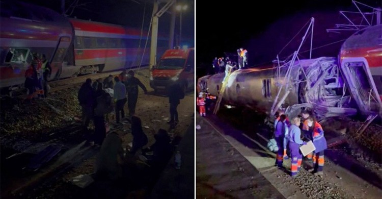 স্পেনে দ্রুতগতির দুই ট্রেনের ভয়াবহ সংঘর্ষ, নিহত ২১