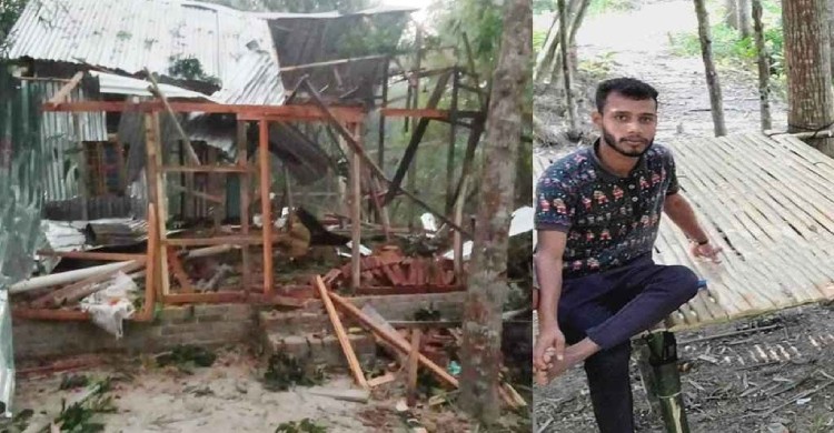 শরীয়তপুরে বোমা বিস্ফোরণে উড়ে গেল বসতঘর, যুবক নিহত