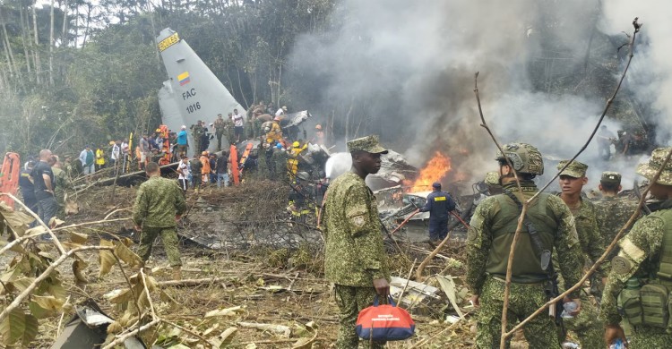 কলম্বিয়ায় উড্ডয়নের পর সামরিক বিমান বিধ্বস্ত, নিহত ৩৪