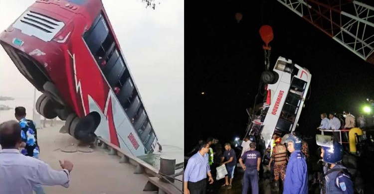 পদ্মায় বাসডুবি: এখন পর্যন্ত ২৪ জনের মরদেহ উদ্ধার