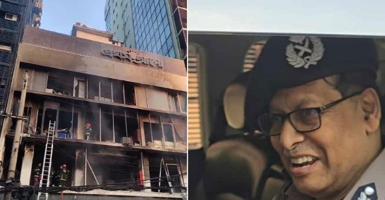 প্রথম আলোর ক্ষতিগ্রস্ত ভবন পরিদর্শন করলেন আইজিপি