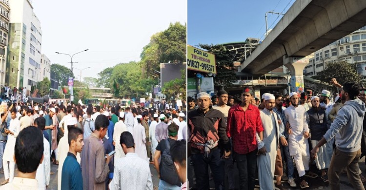 হাদির মৃত্যুর প্রতিবাদ জানাতে শাহবাগে জড়ো হচ্ছেন ছাত্র-জনতা