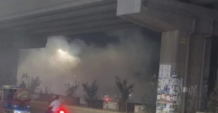 পল্লবীতে ফ্লাইওভার থেকে ককটেল নিক্ষেপ, পুলিশ সদস্য আহত