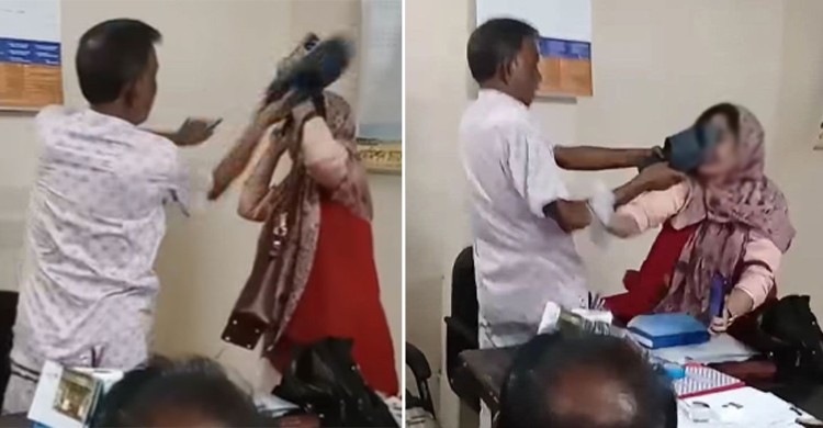 কলেজে ঢুকে শিক্ষিকাকে জুতাপেটা করলেন বিএনপি নেতা