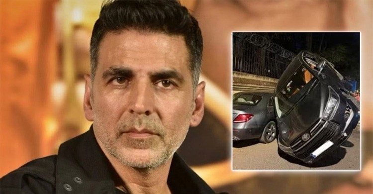 অক্ষয় কুমারের গাড়িবহরে অটোর ধাক্কা, উল্টে গেল গাড়ি