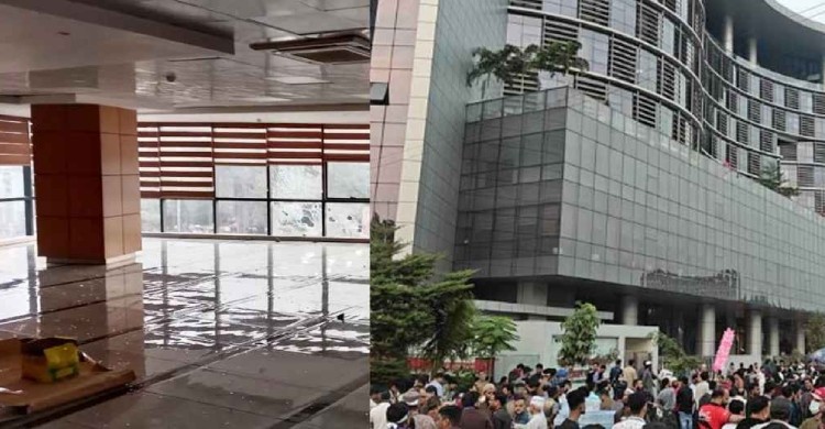 এনইআইআর চালুর প্রতিবাদে বিটিআরসি ভবনে ভাঙচুর