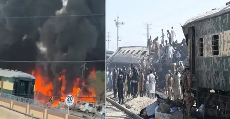 পাকিস্তানে সামরিক কর্মী বহনকারী ট্রেনে বিস্ফোরণ, নিহত ২৪